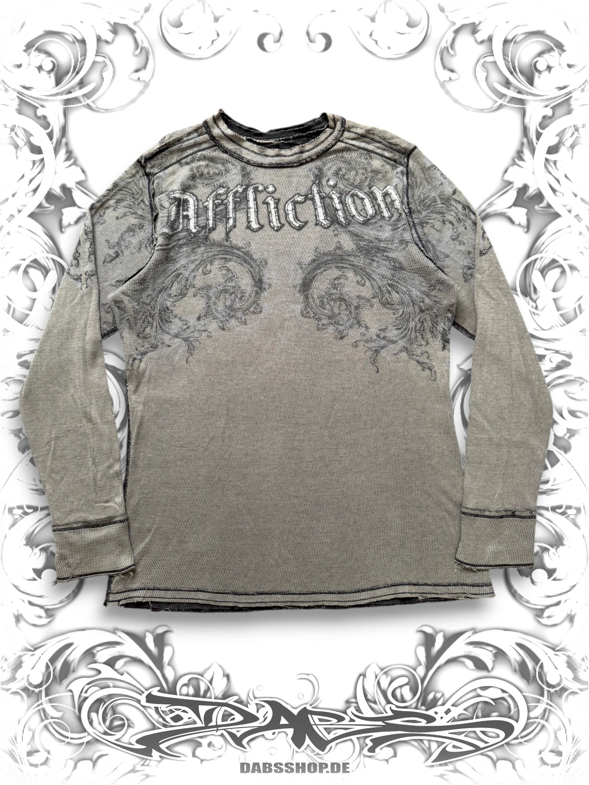 Affliction Tribal Print Reversible Thermal Longsleeve
