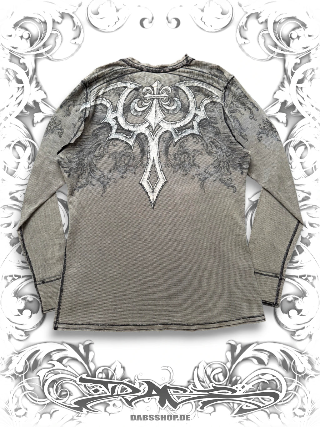 Affliction Tribal Print Reversible Thermal Longsleeve