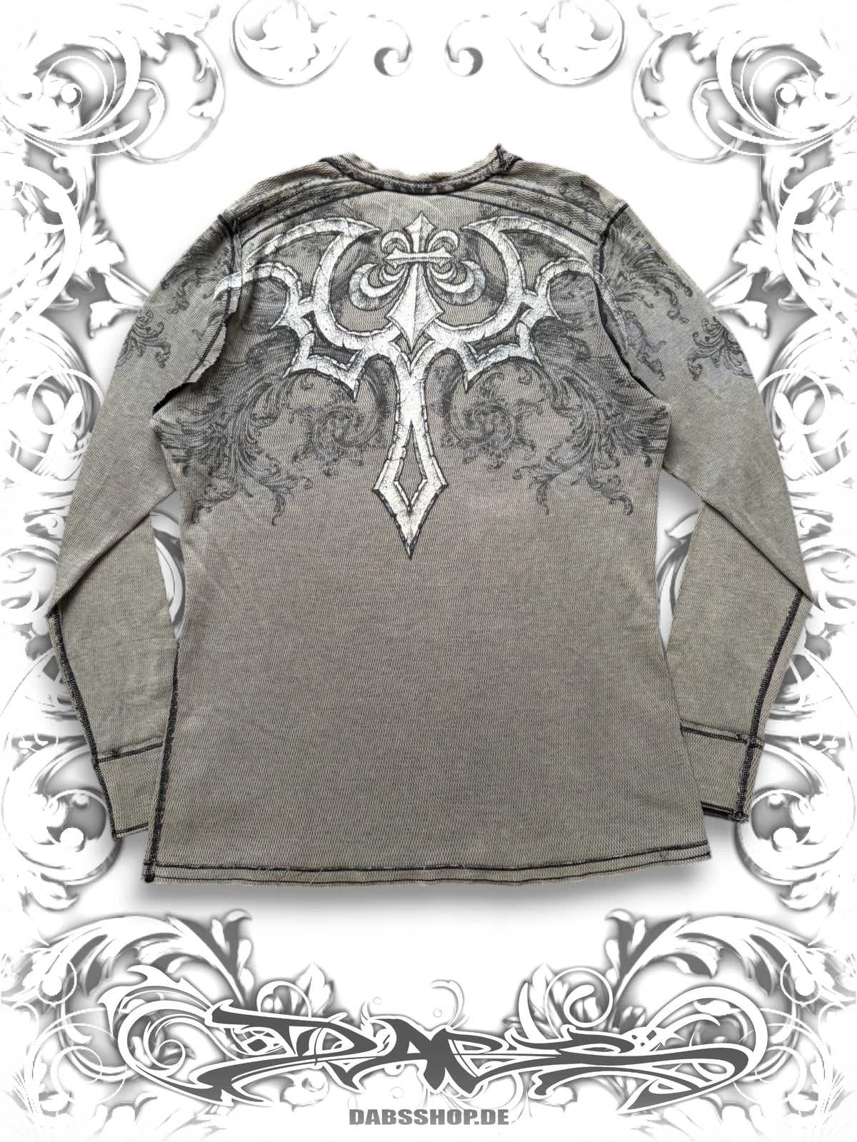 Affliction Tribal Print Reversible Thermal Longsleeve