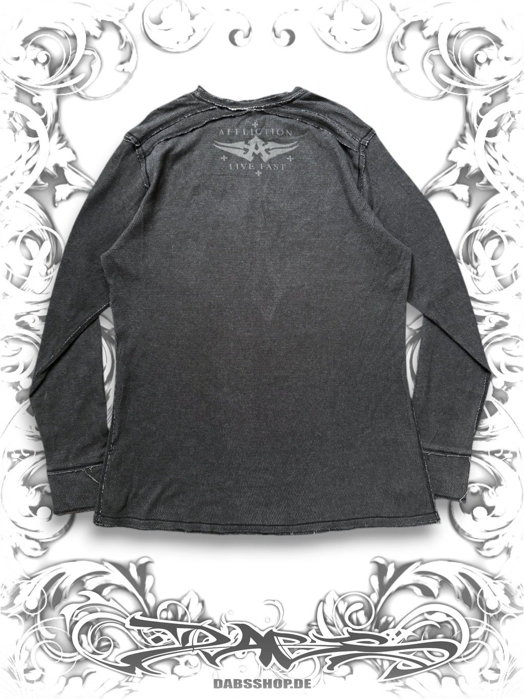 Affliction Tribal Print Reversible Thermal Longsleeve