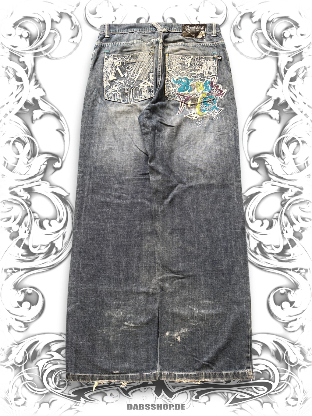 Southpole Embroidered Graffiti Tag 2000s Jeans