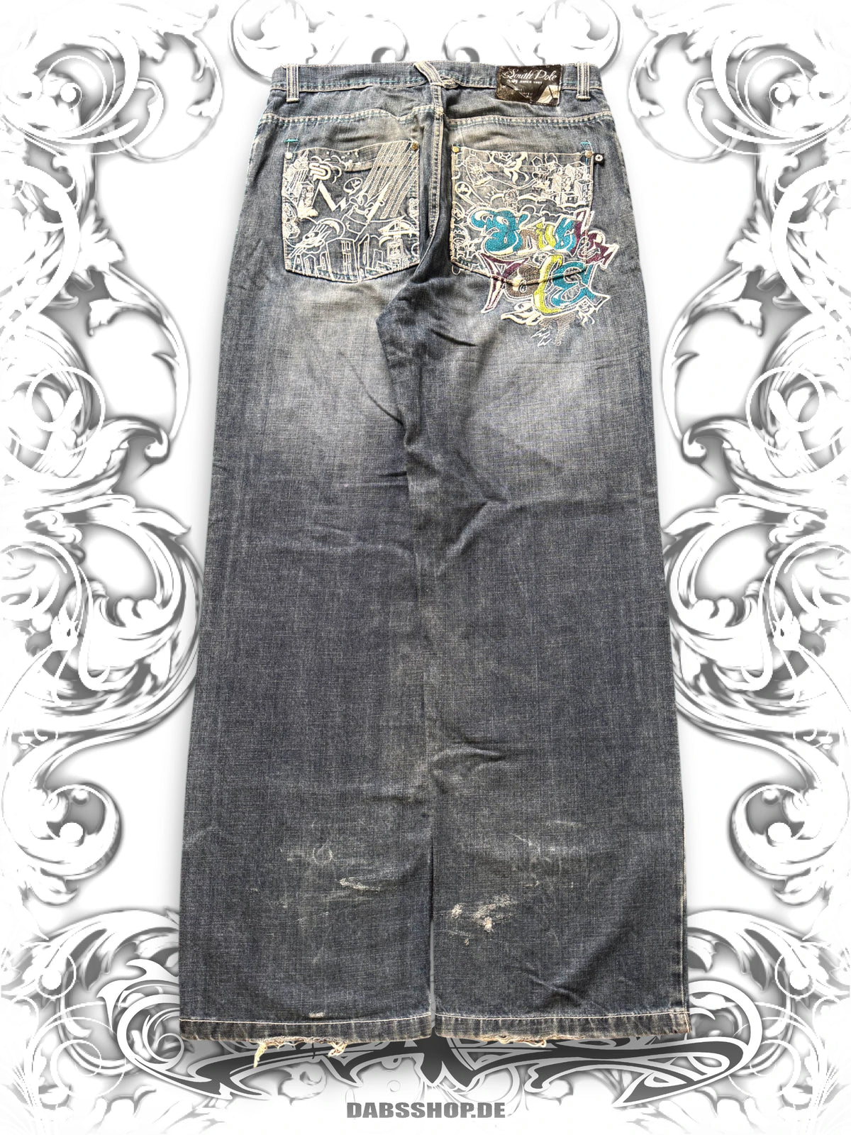Southpole Embroidered Graffiti Tag 2000s Jeans