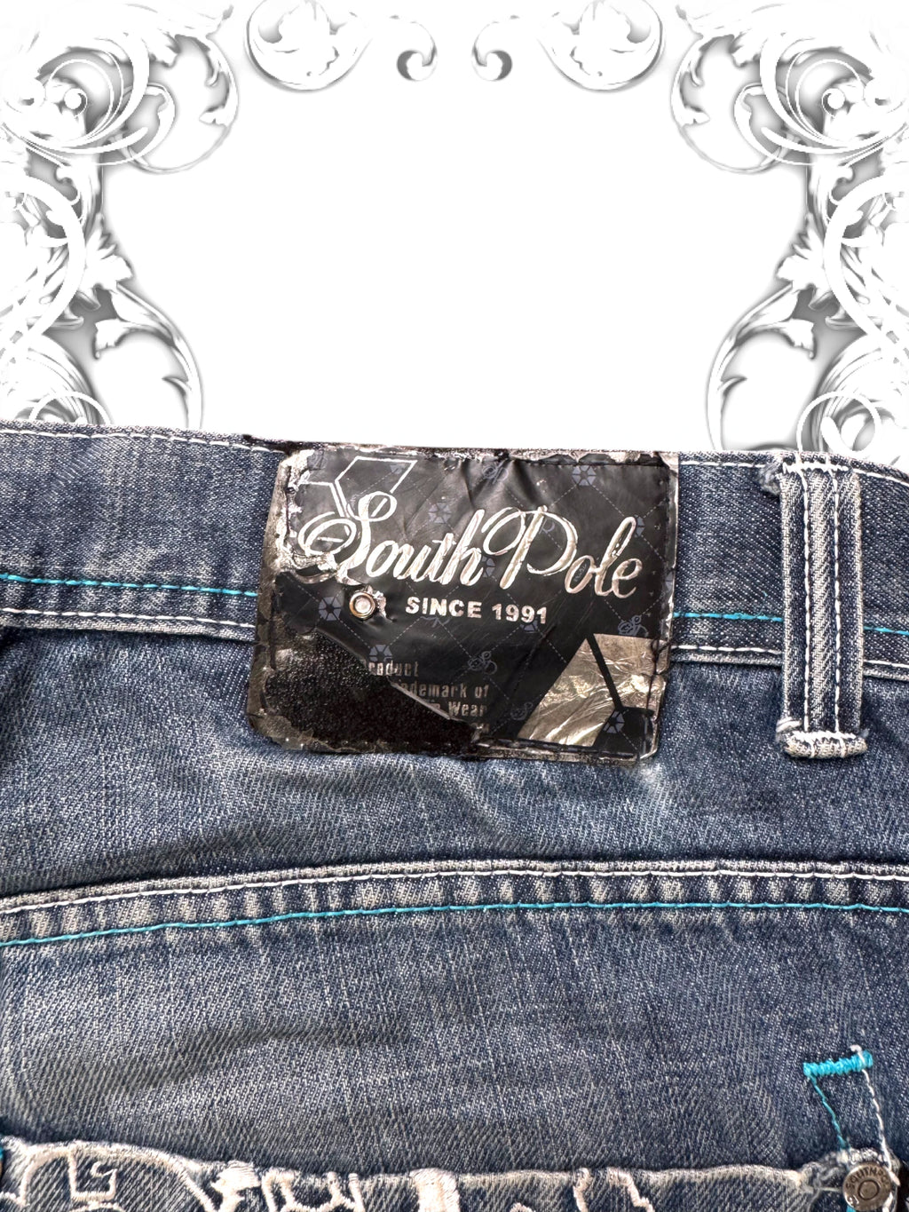 Southpole Embroidered Graffiti Tag 2000s Jeans