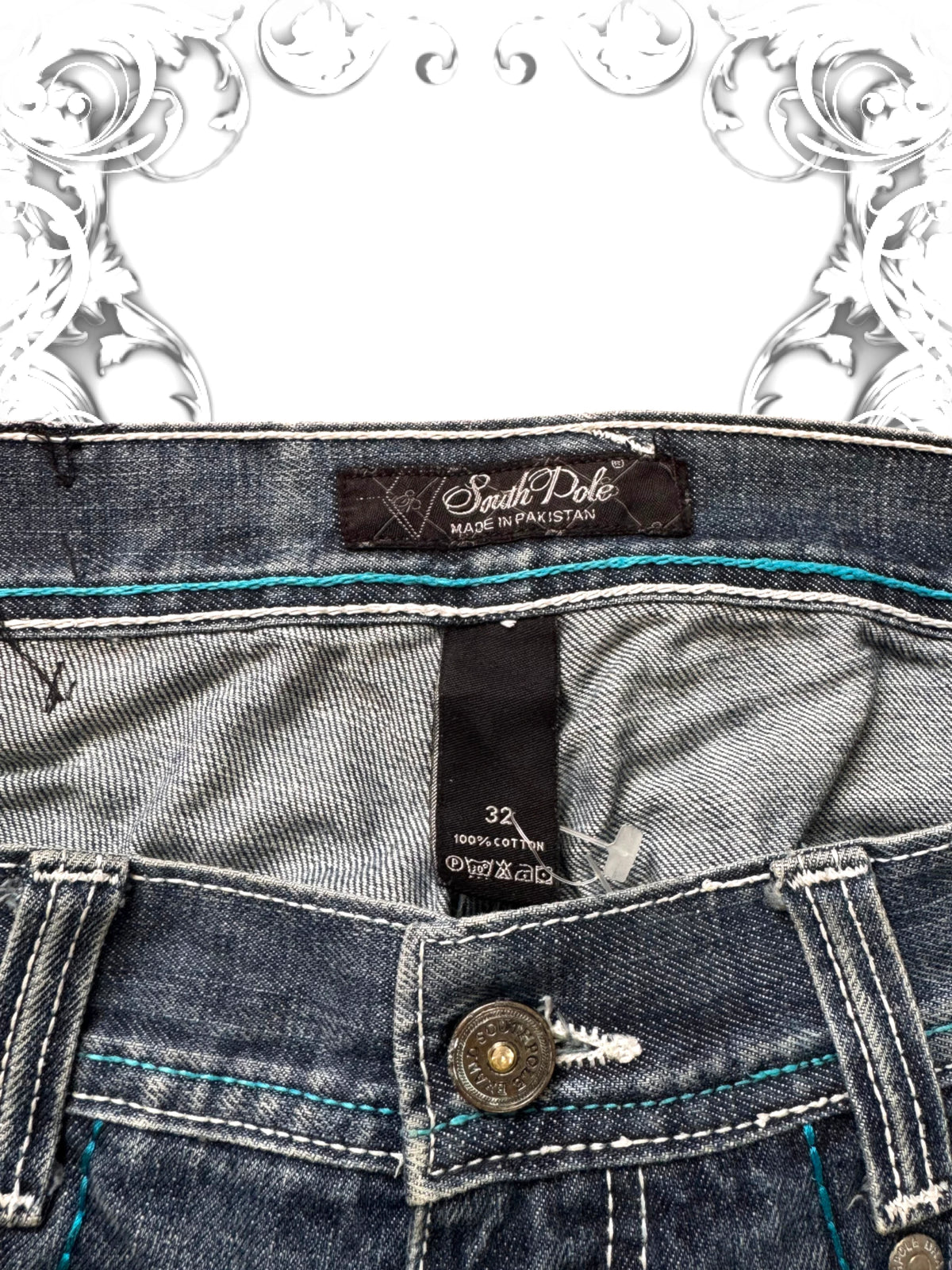 Southpole Embroidered Graffiti Tag 2000s Jeans