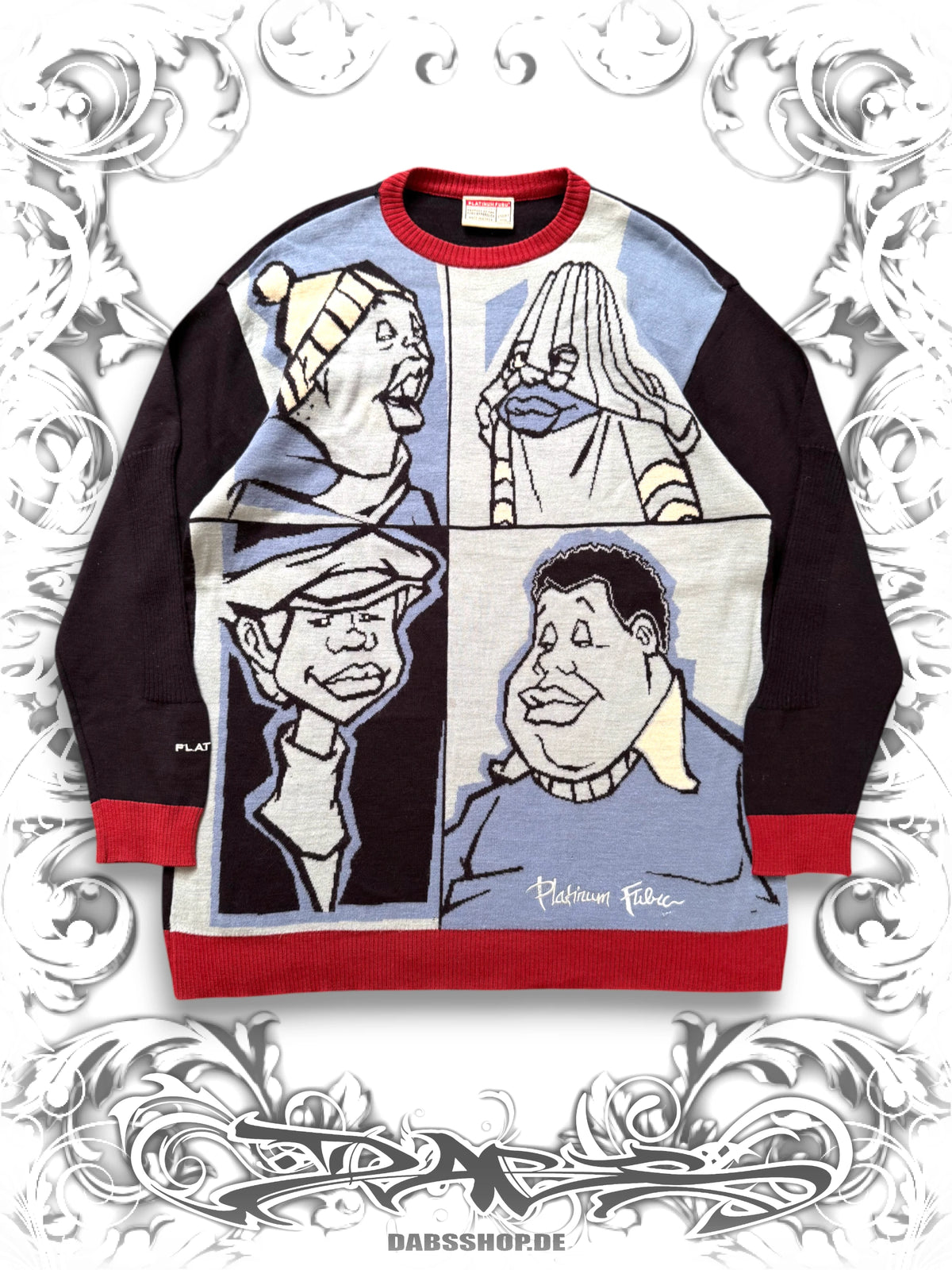 Platinum Fubu "Fat Albert & Cosby Kids" Blue Knitted Vintage Sweater