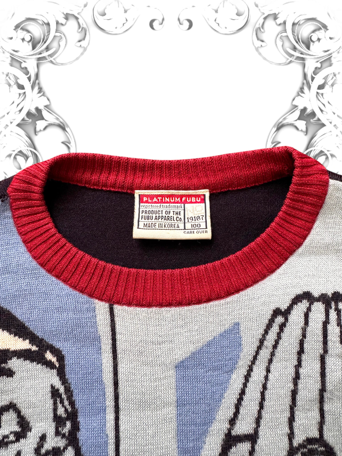 Platinum Fubu "Fat Albert & Cosby Kids" Blue Knitted Vintage Sweater