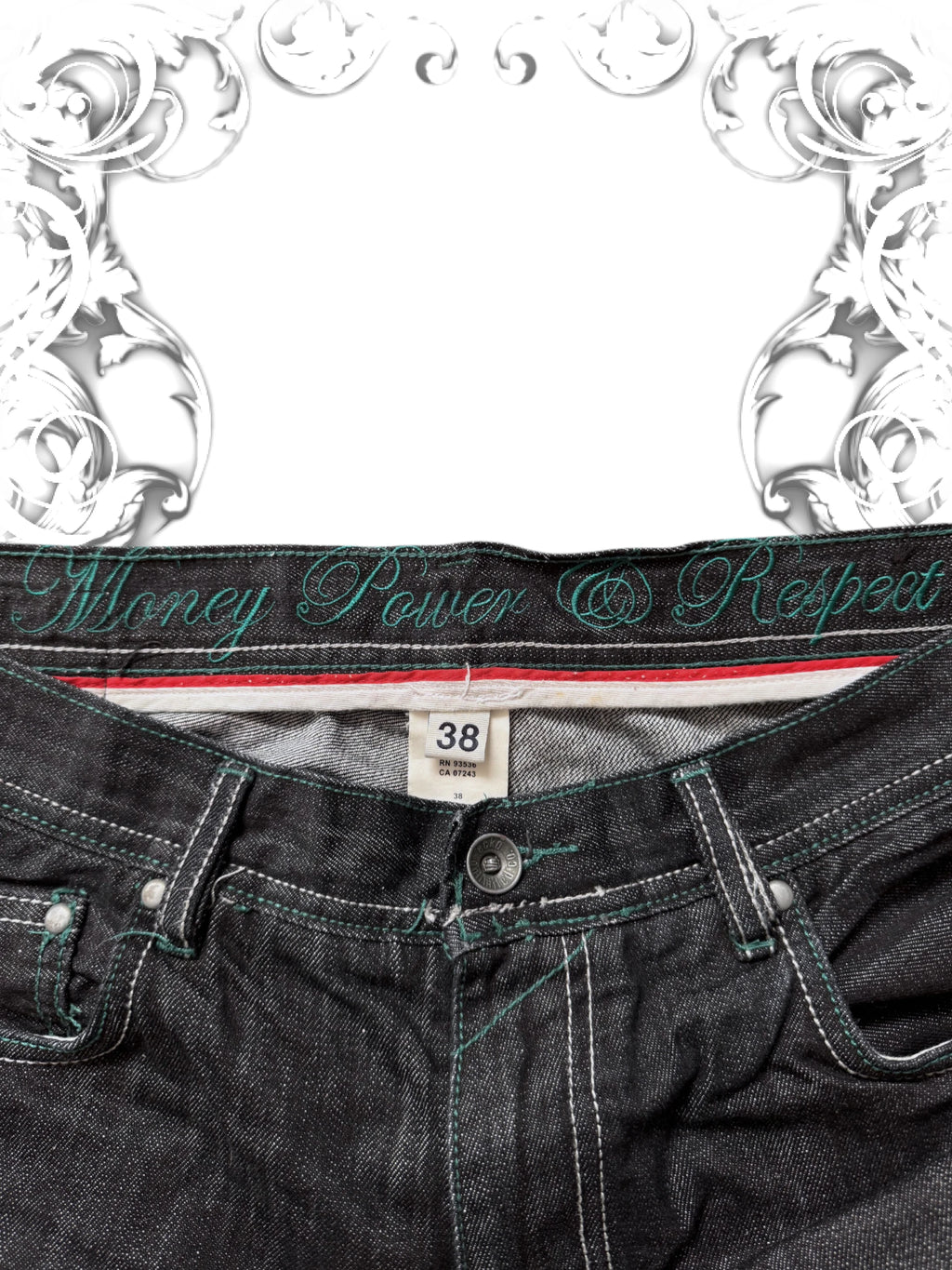 Ecko Unltd. "Money, Power & Respect" Vintage Baggy Jeans