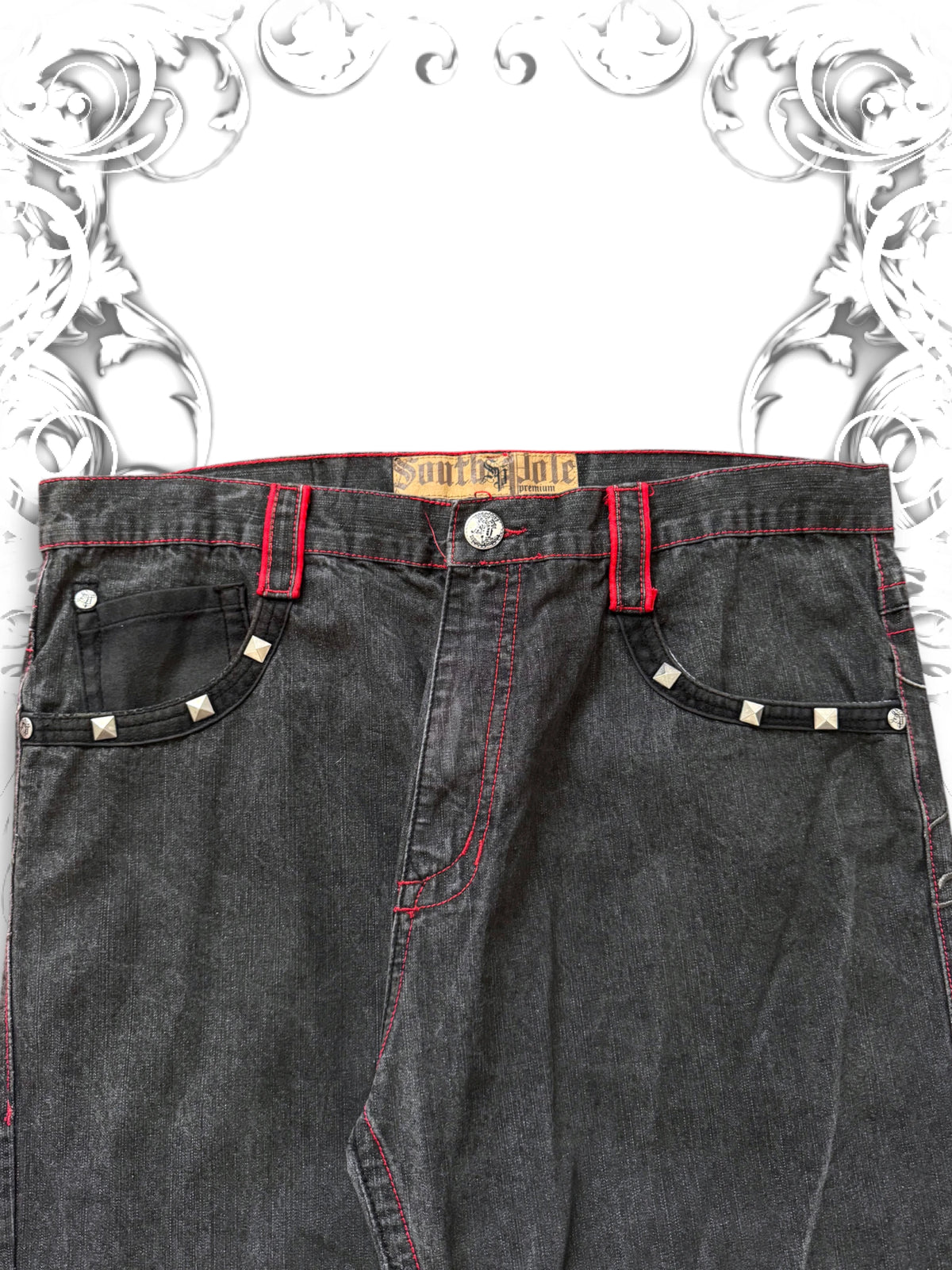 Southpole Studded Premium Vintage Baggy Jeans