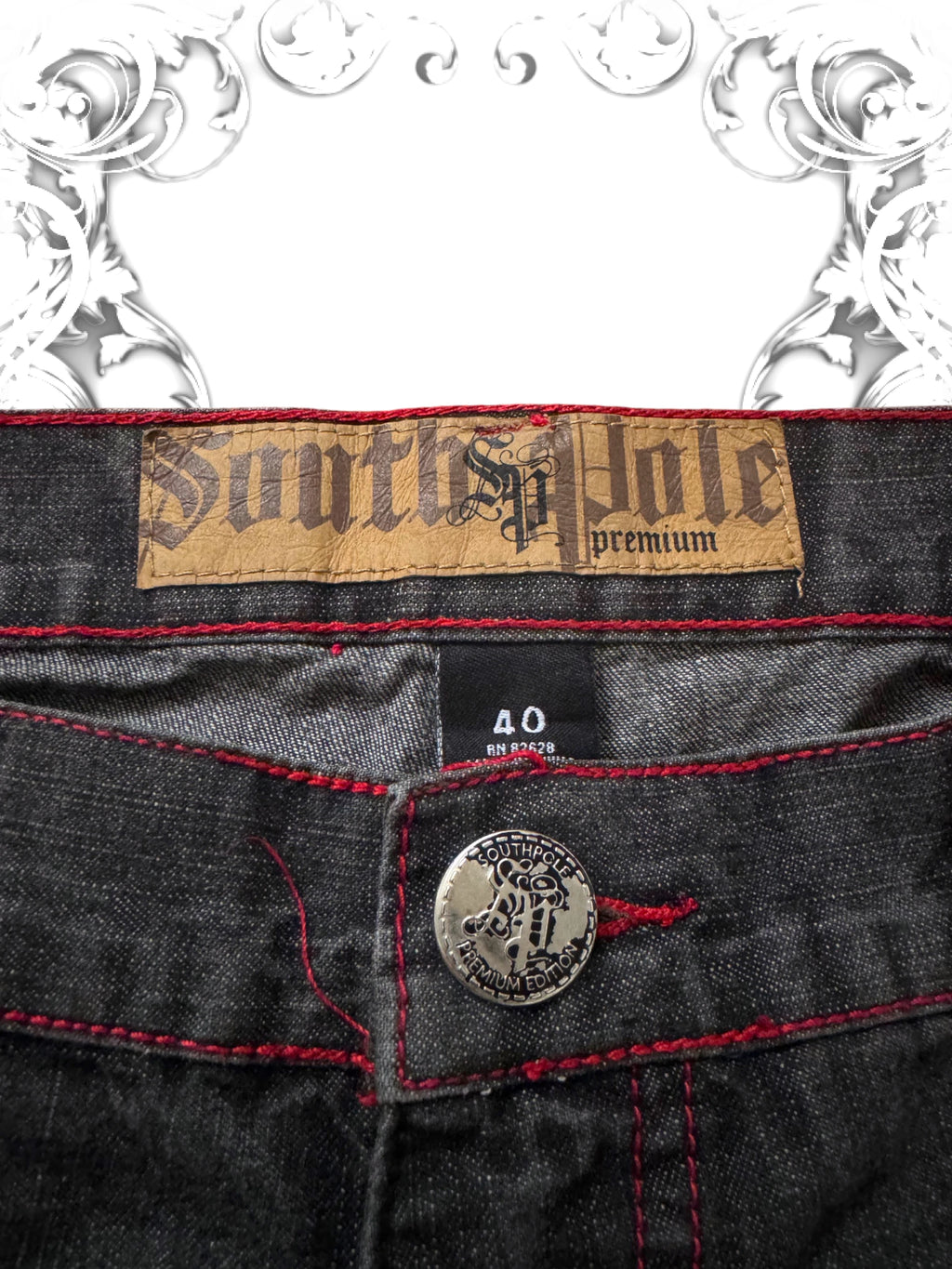 Southpole Studded Premium Vintage Baggy Jeans