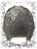 Affliction Skeletal Wings Grunge Thermal Longsleeve