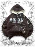 Skin Industries Embroidered 2000s Zip Hoodie