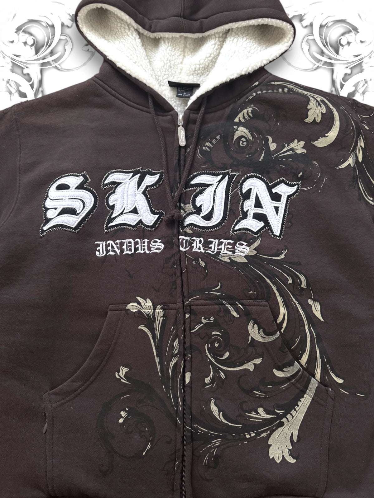 Skin Industries Embroidered 2000s Zip Hoodie