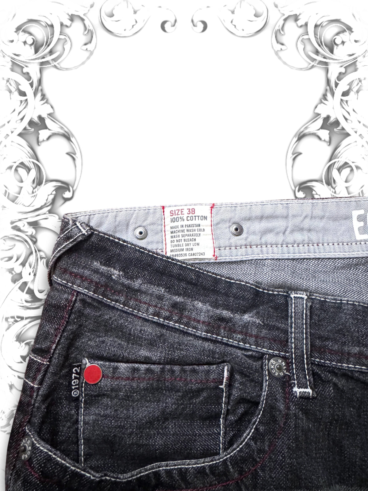 Ecko Unltd. "Grilled" Jesse Pinkman Embroidered Baggy Jeans