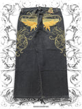 Crownholder Victorious Studded Wings Vintage Baggy Jeans