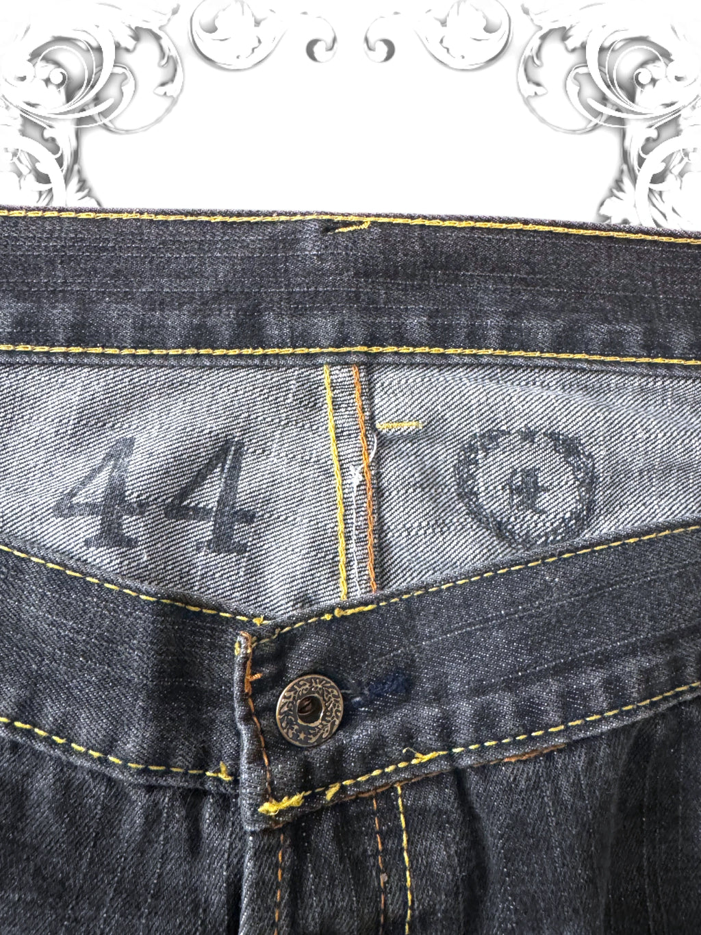 Red Monkey Company Embroidered Guns Flared Baggy Jeans