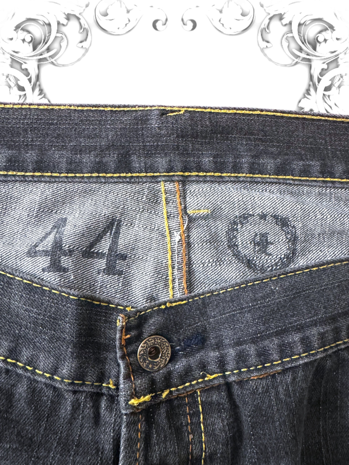 Red Monkey Company Embroidered Guns Flared Baggy Jeans