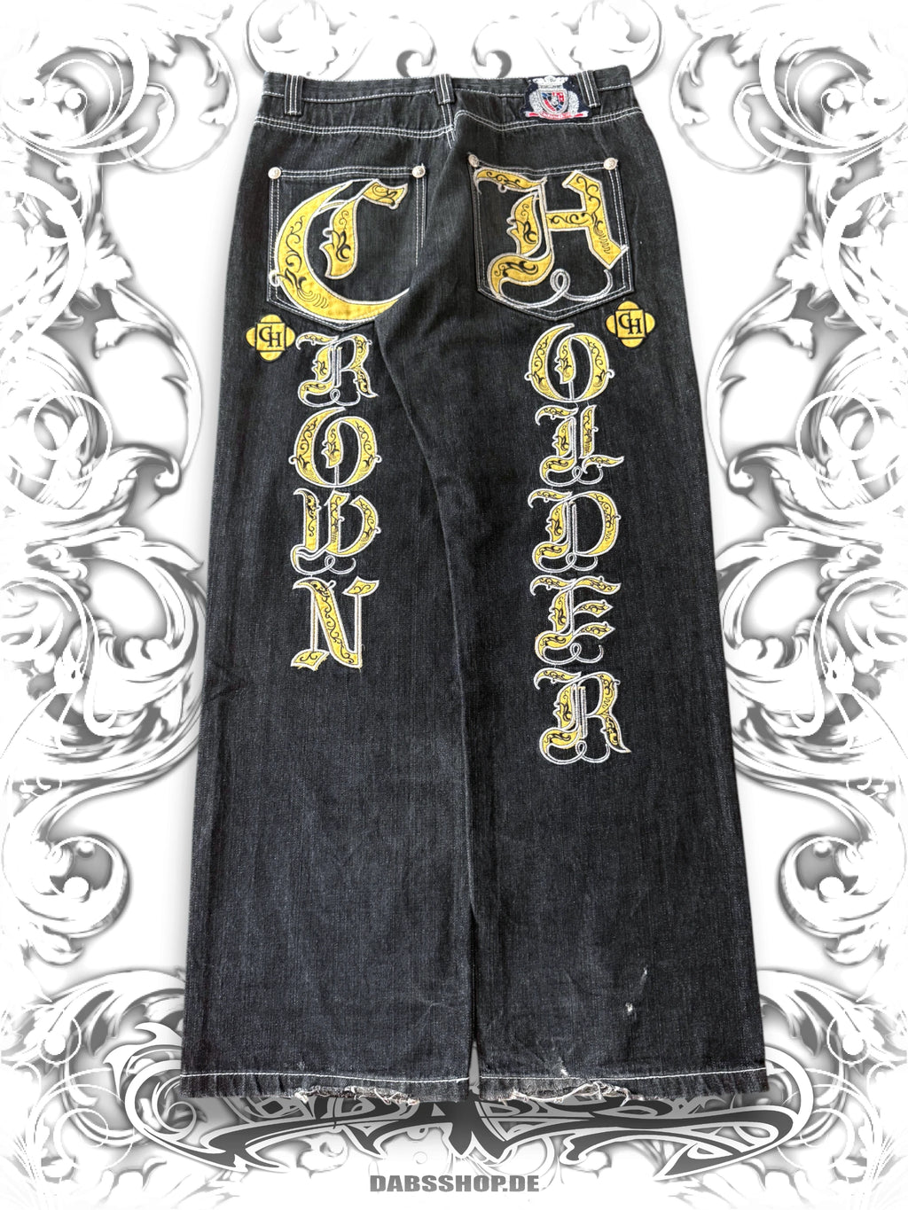 Crown Holder Embroidered 2000s Baggy Jeans