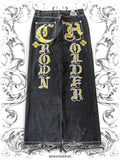 Crown Holder Embroidered 2000s Baggy Jeans