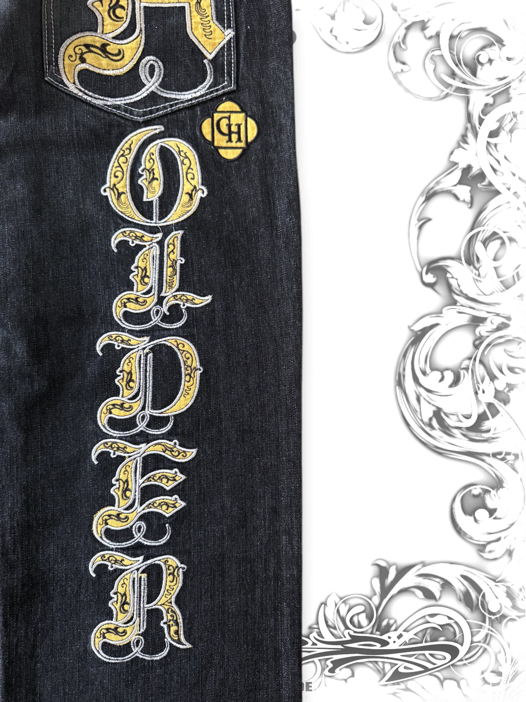 Crown Holder Embroidered 2000s Baggy Jeans