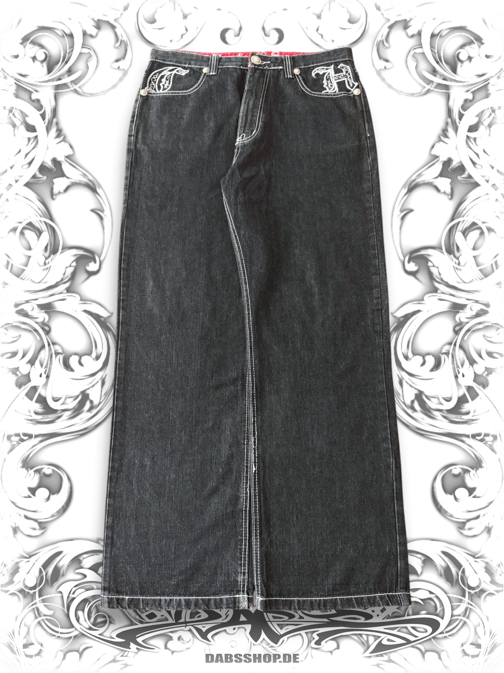 Crown Holder Embroidered 2000s Baggy Jeans