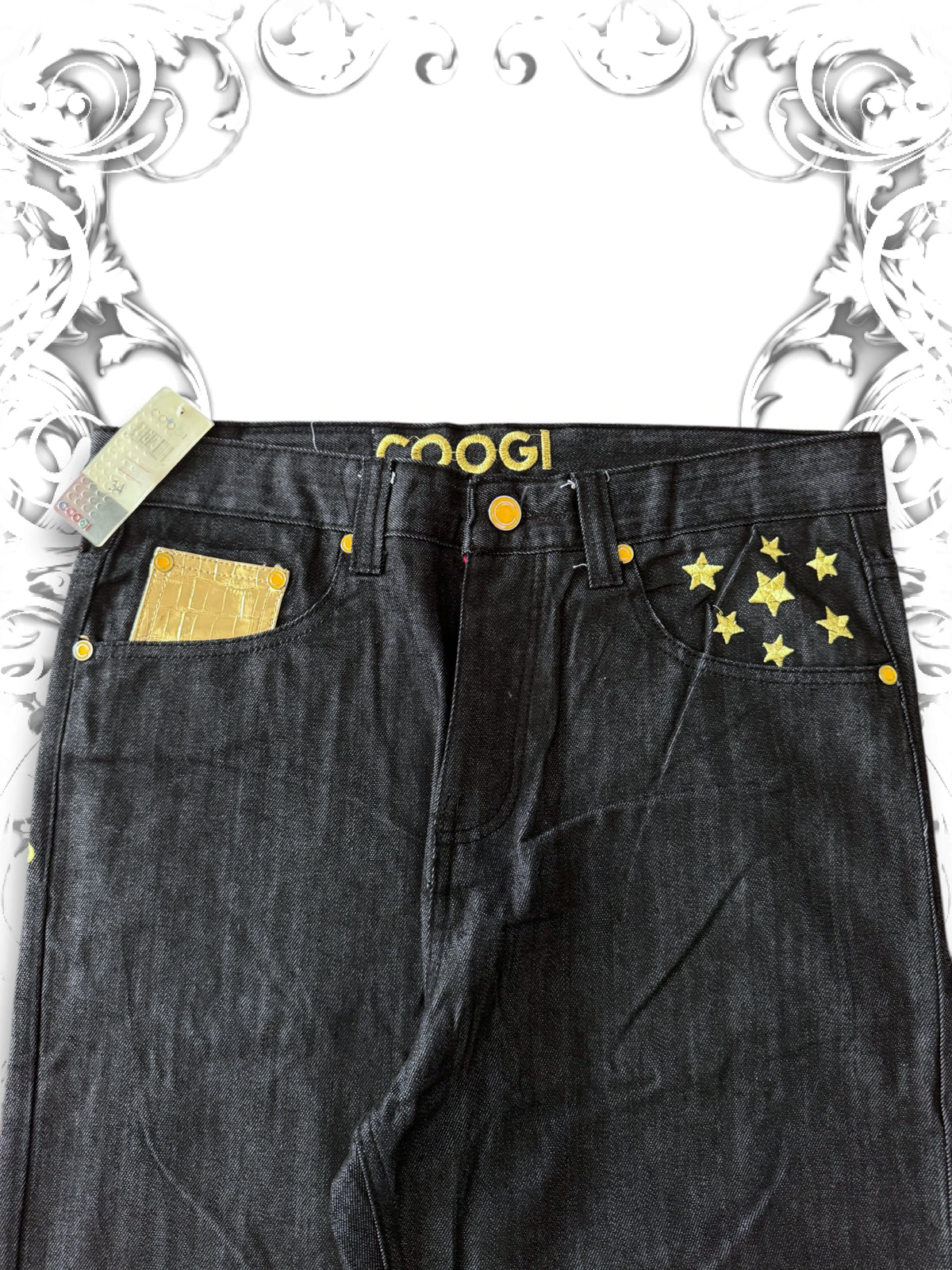 Coogi Premium Embroidered Golden Star Vintage Deadstock Jeans