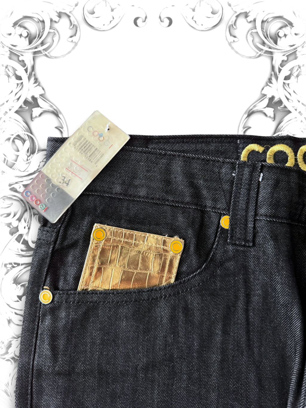 Coogi Premium Embroidered Golden Star Vintage Deadstock Jeans