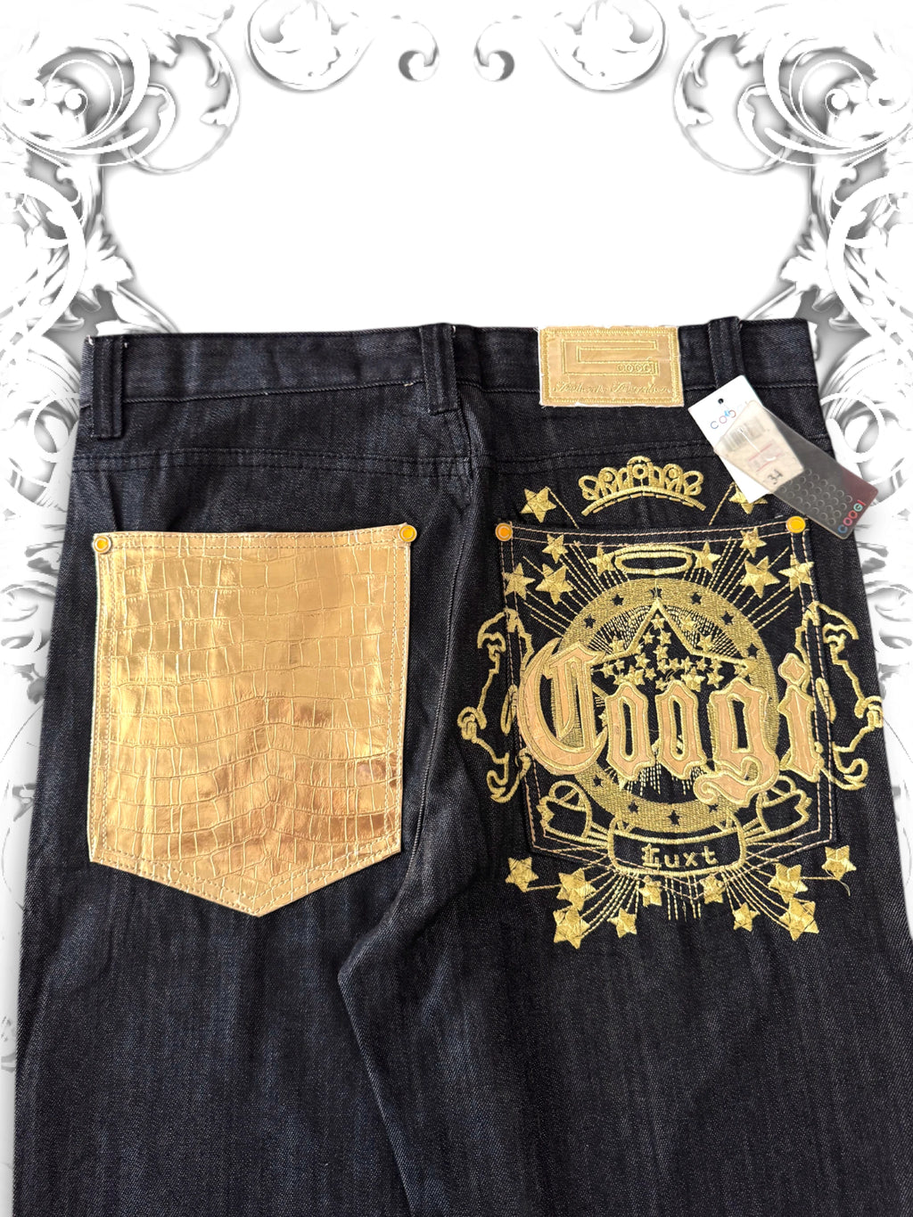 Coogi Premium Embroidered Golden Star Vintage Deadstock Jeans