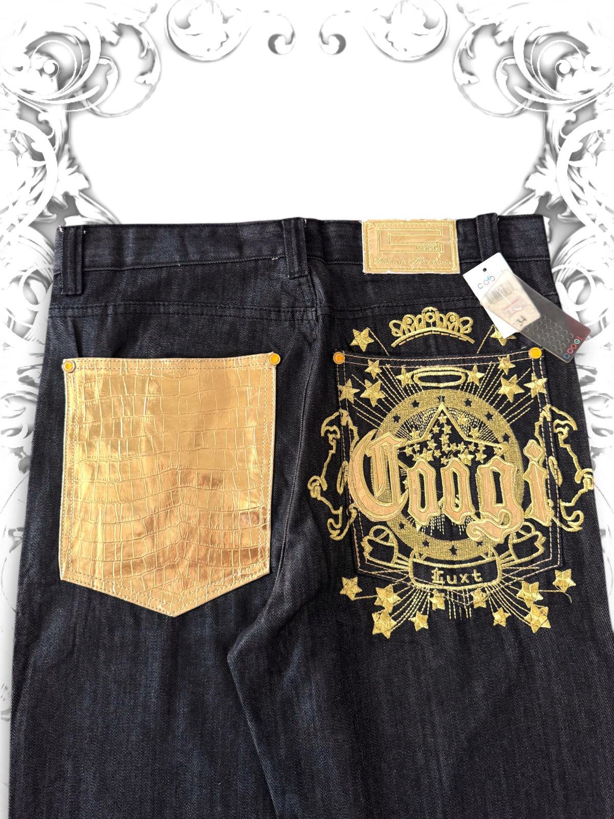 Coogi Premium Embroidered Golden Star Vintage Deadstock Jeans
