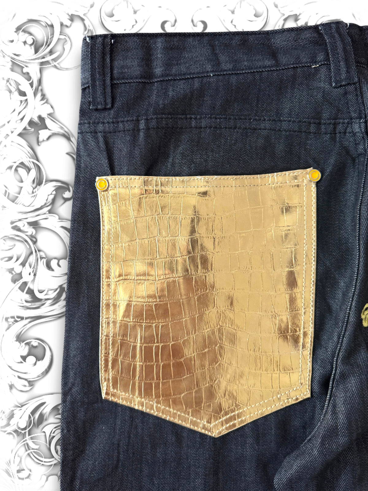 Coogi Premium Embroidered Golden Star Vintage Deadstock Jeans