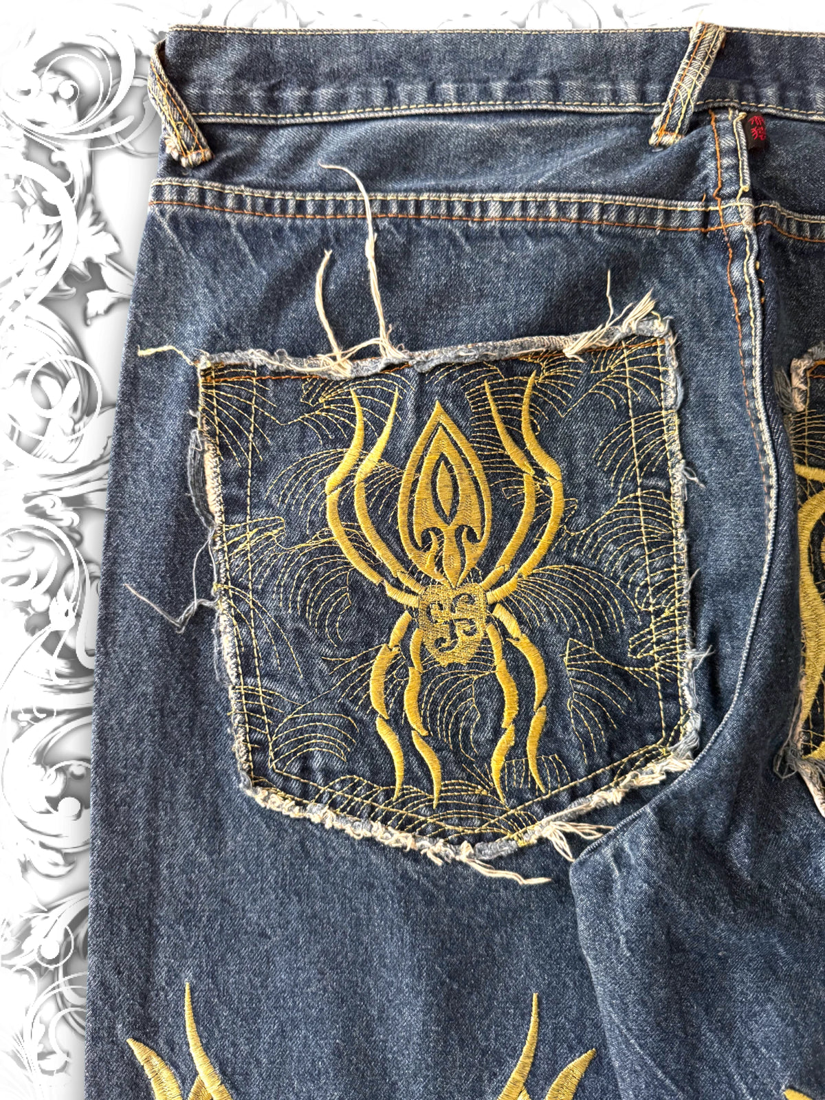 Red Monkey Company Tribal Embroidered Vintage Jeans