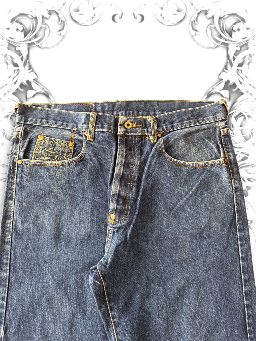 Red Monkey Company Tribal Embroidered Vintage Jeans