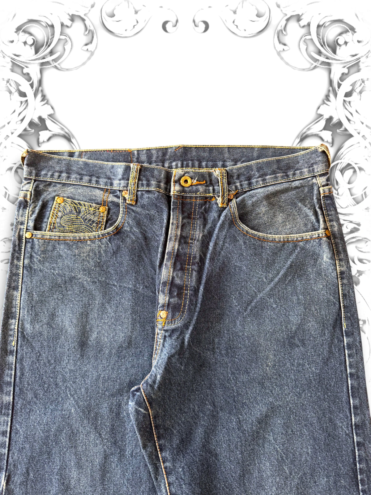 Red Monkey Company Tribal Embroidered Vintage Jeans