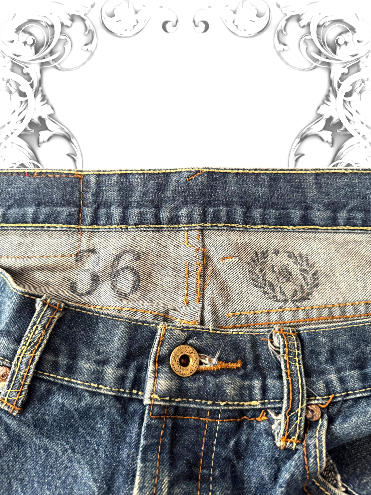Red Monkey Company Tribal Embroidered Vintage Jeans