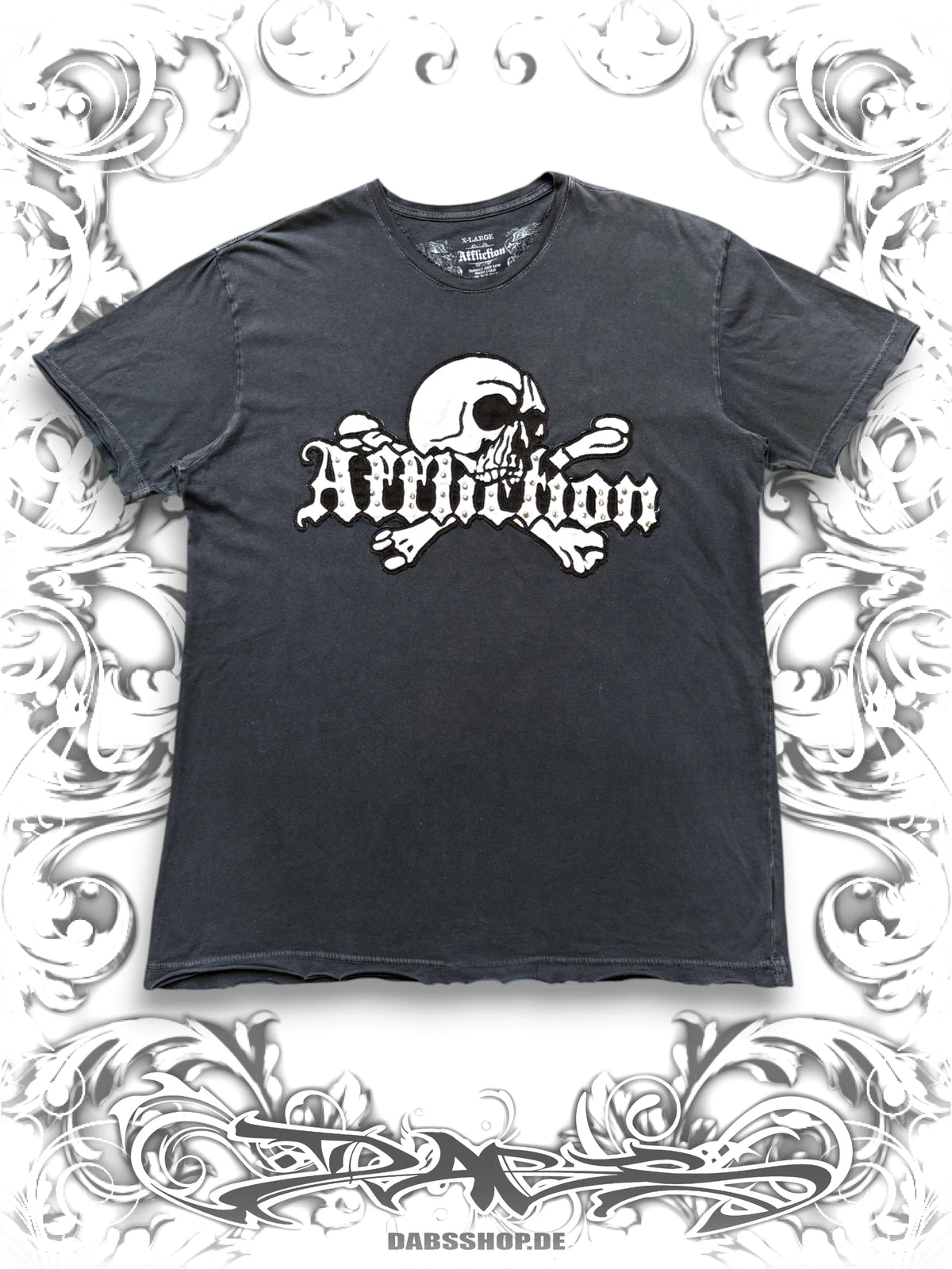 Affliction Authentic "Stacked Up" Embroidered Crossbone T-Shirt