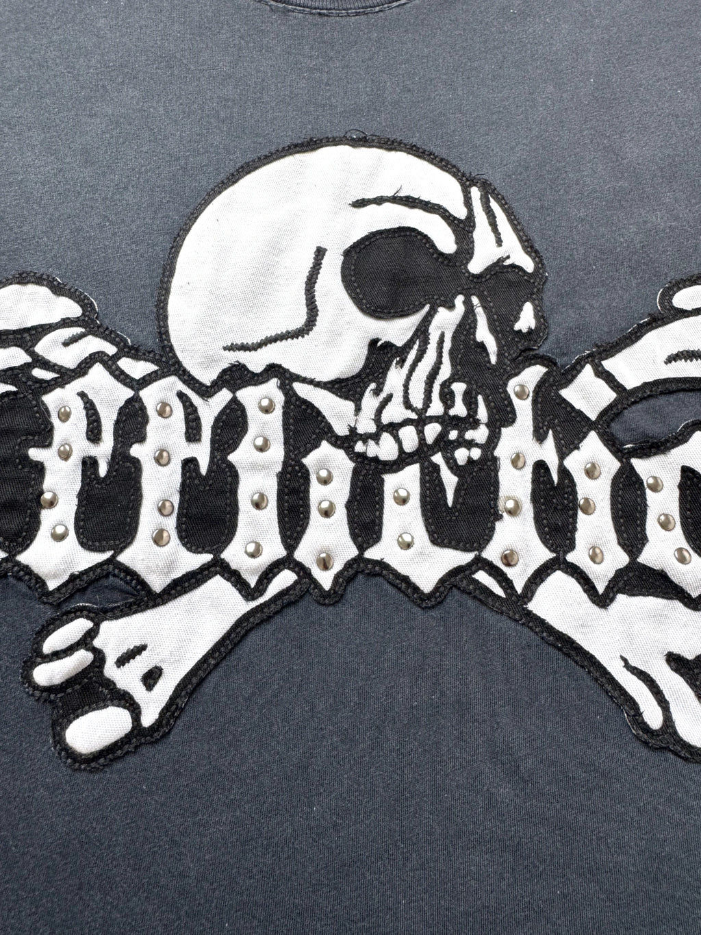 Affliction Authentic "Stacked Up" Embroidered Crossbone T-Shirt