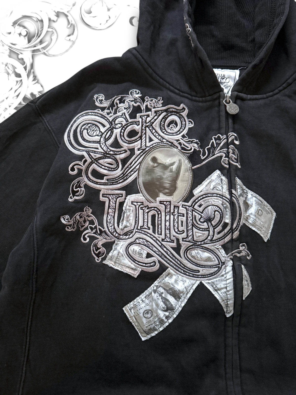 Ecko Unltd. "Money, Power & Respect" 2000s Zip Hoodie