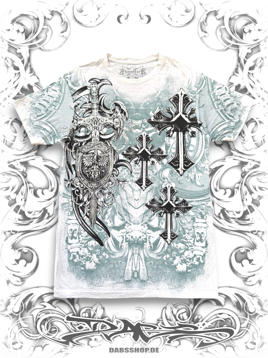 Konflic Grunge Swords AOP T-Shirt