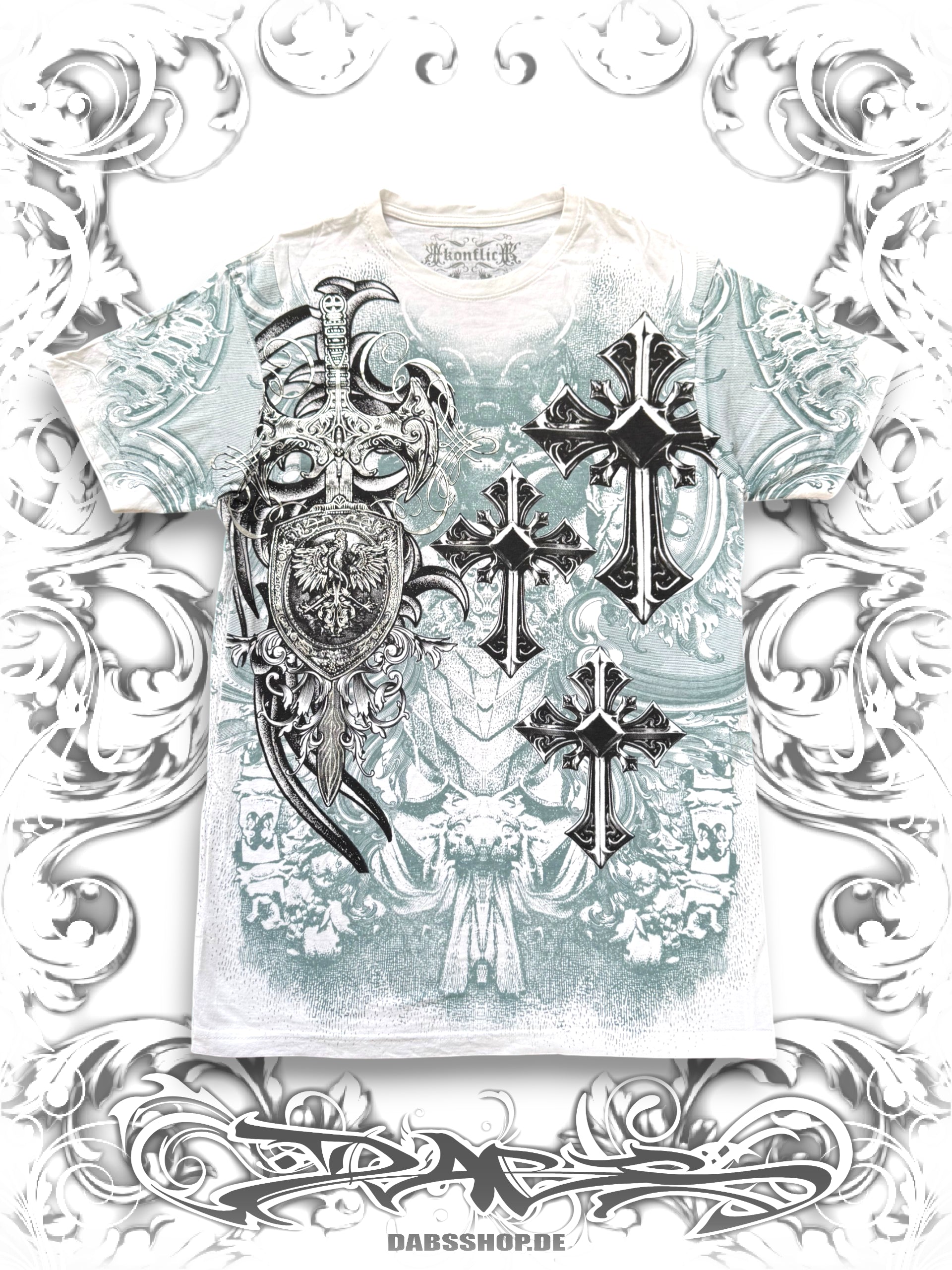 Konflic Grunge Swords AOP T-Shirt