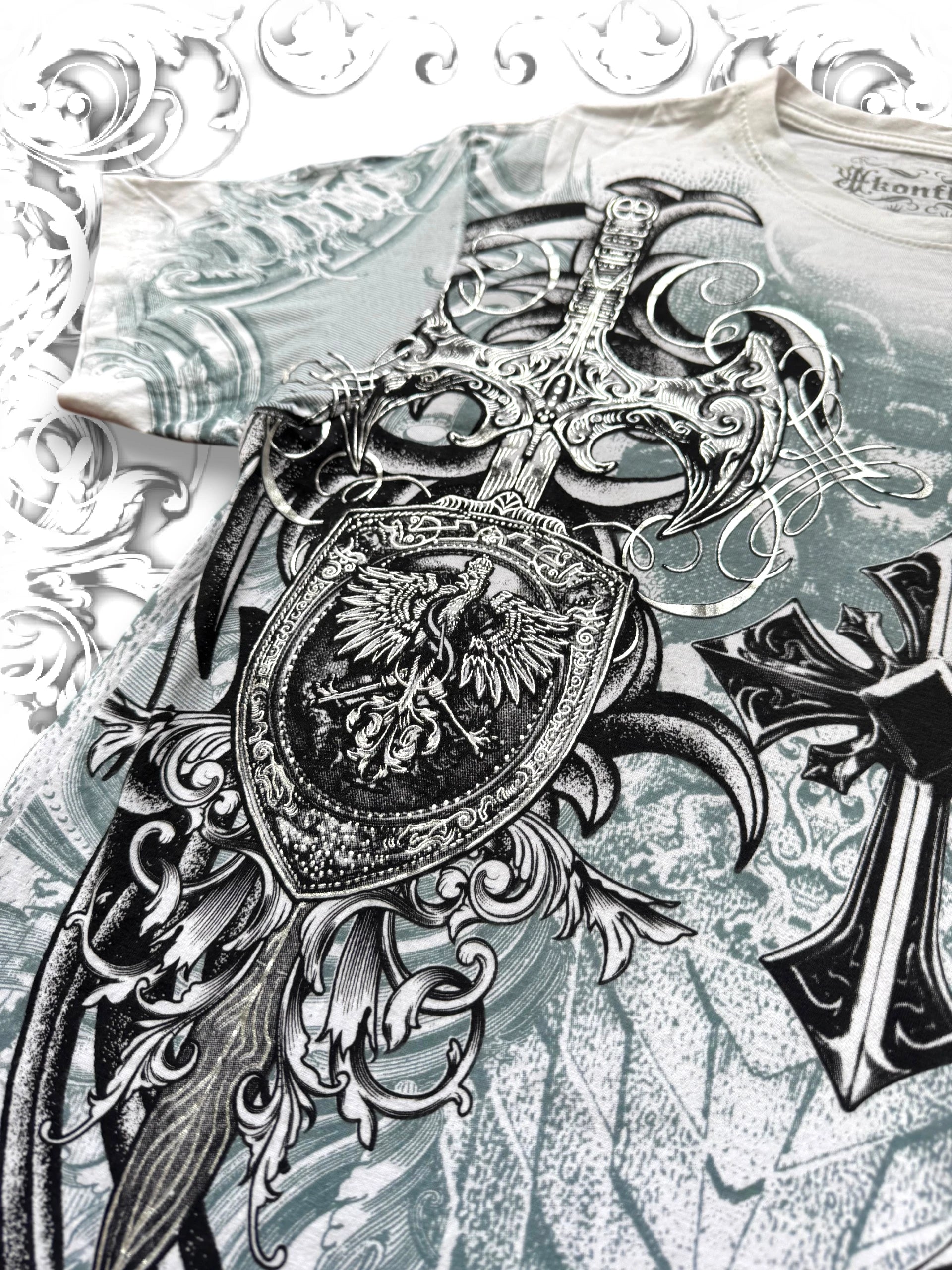 Konflic Grunge Swords AOP T-Shirt