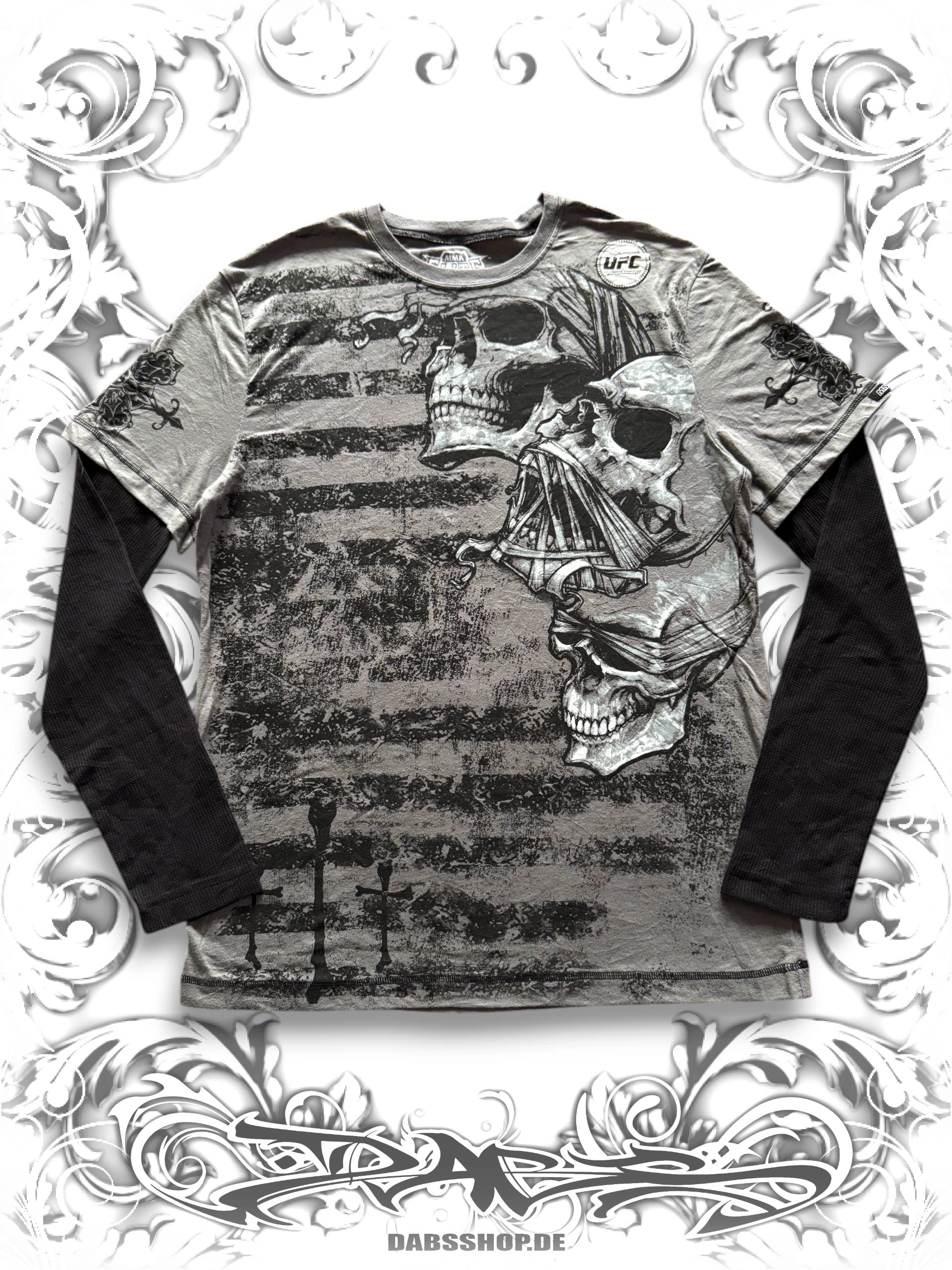 MMA Elite Original UFC Tag Grunge Layered Longsleeve