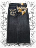 Pelle Pelle embroidered insignia baggy pants with detailed embroidery and a wide leg fit, 2000s hip hop style