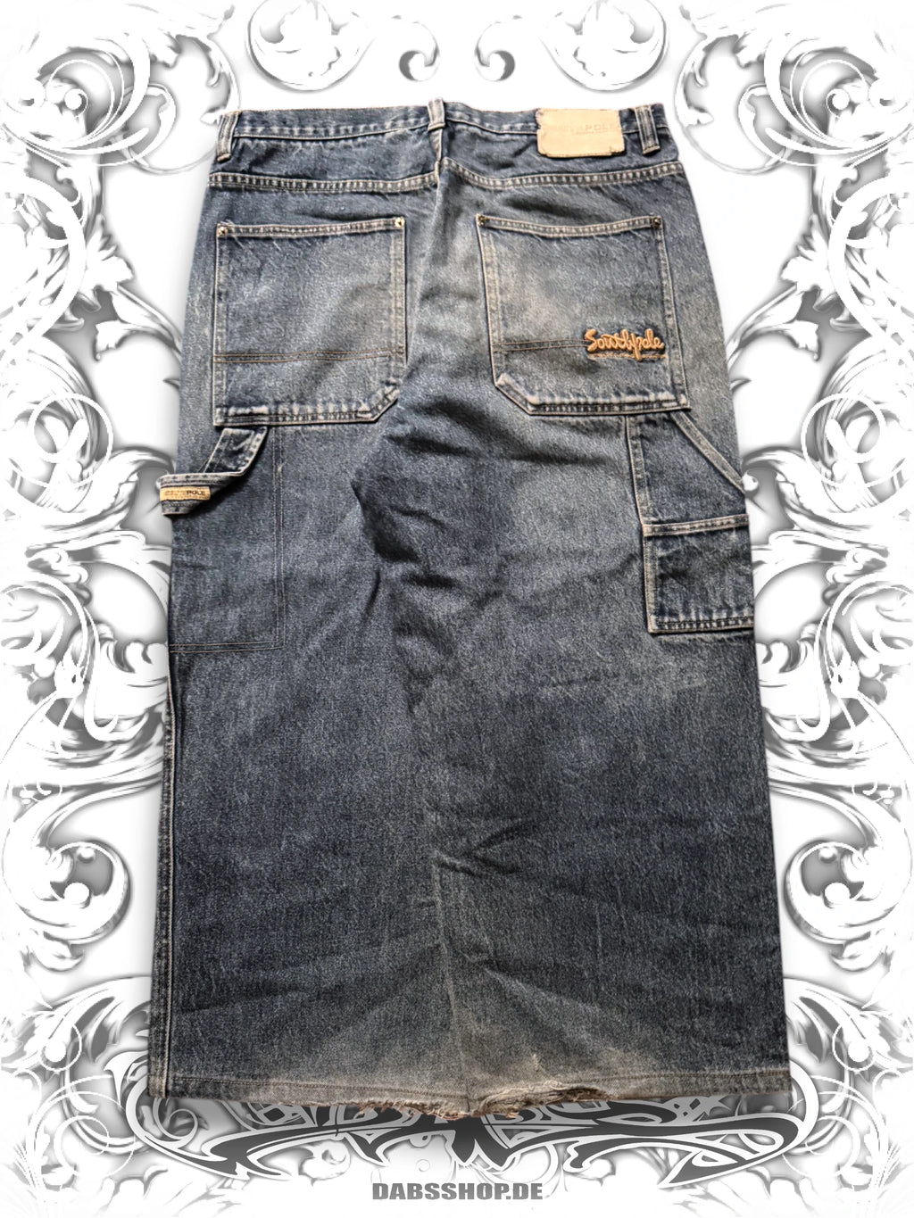 Southpole 2000s Loose Fit Workwear Trousers with Embroidered Details and Retro Streetwear Style