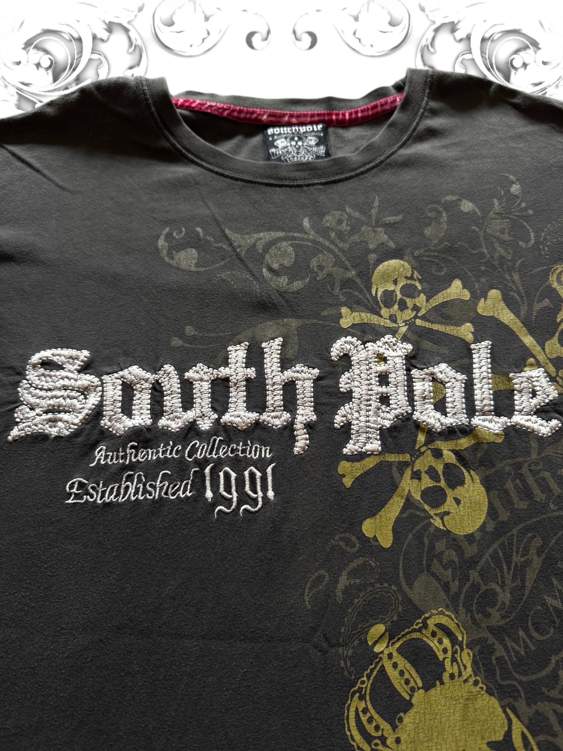 Southpole Golden Crossbone Vintage Shirt
