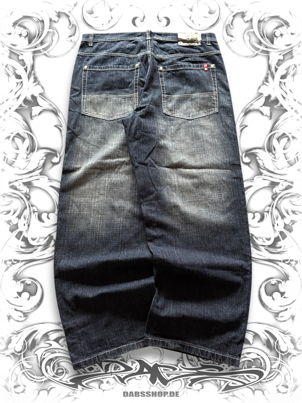 Southpole Red Tab Baggy Pants Dark Blue Washing