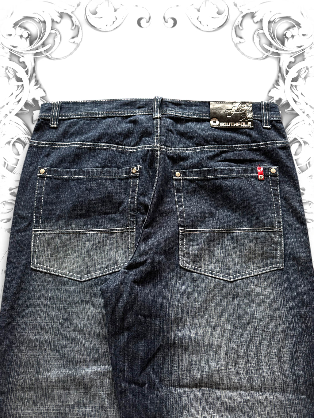 Southpole Red Tab Baggy Pants Dark Blue Washing
