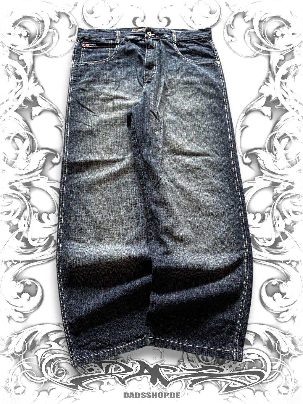 Southpole Red Tab Baggy Pants Dark Blue Washing