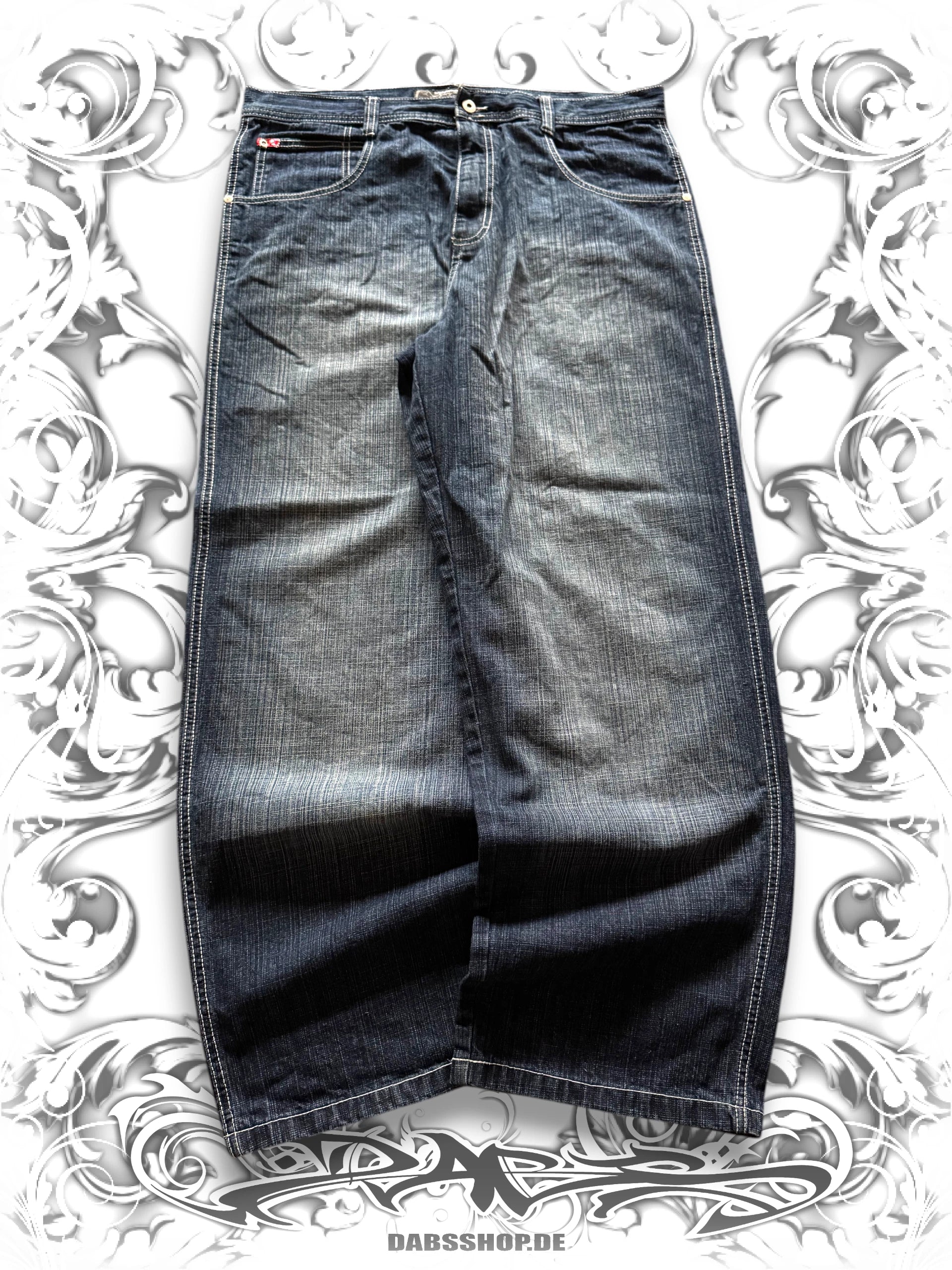 Southpole Red Tab Baggy Pants Dark Blue Washing