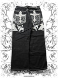 Victorious Y2K Baggy Loose Fit Trousers with Embroidered Cross Details and printed lions Streetwear Style