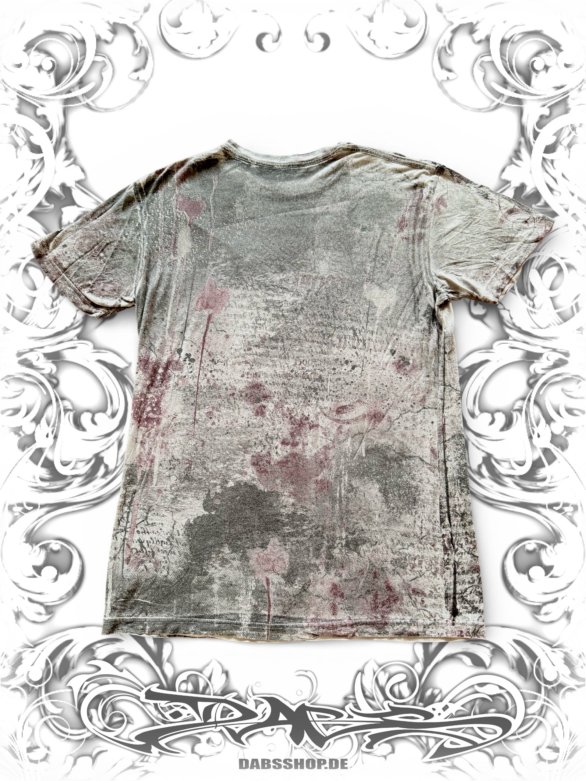 Affliction Bamboo Series Crying Angel Grunge Shirt