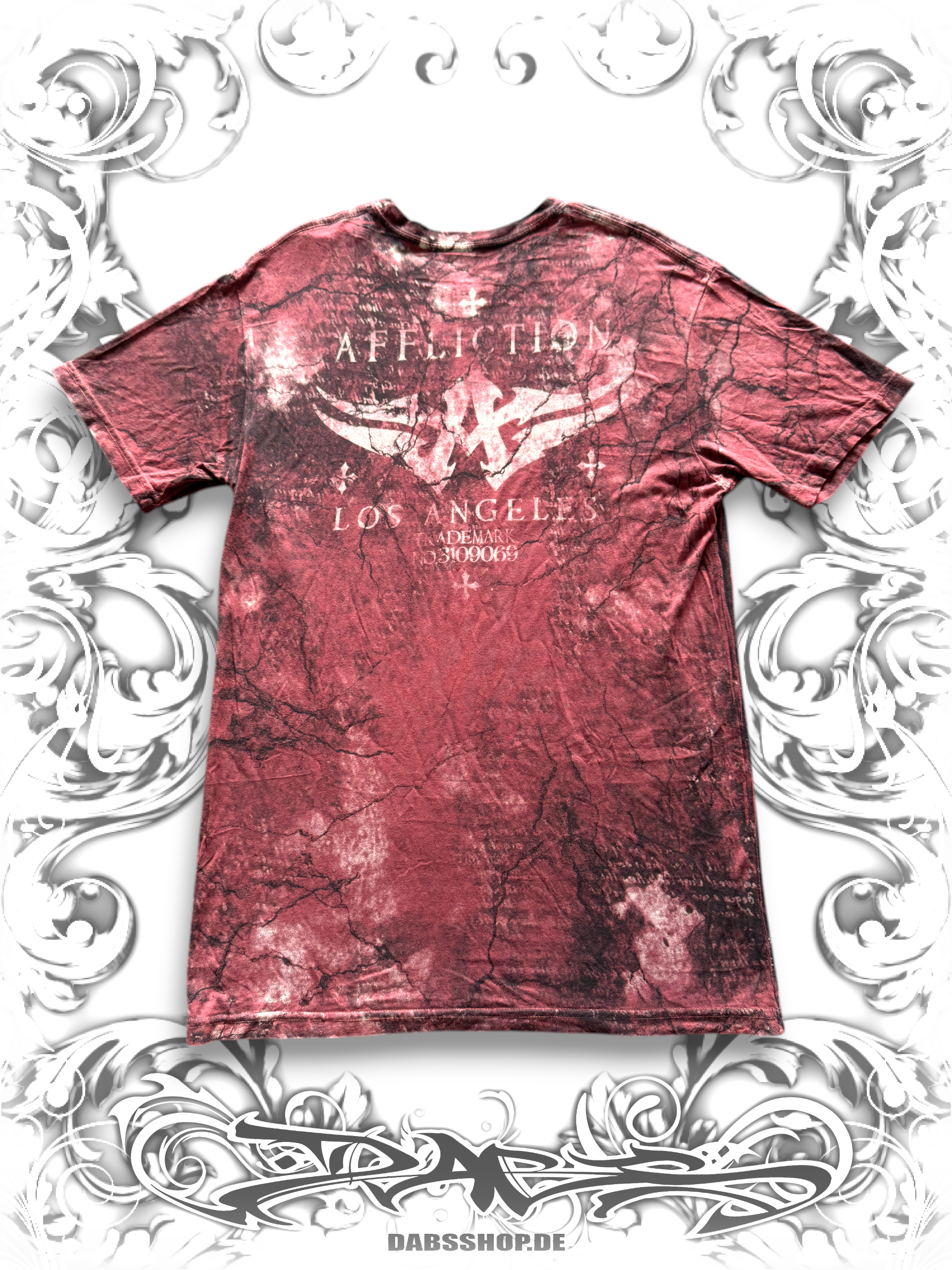 Affliction Bamboo Series Praying Angel Red Shirt